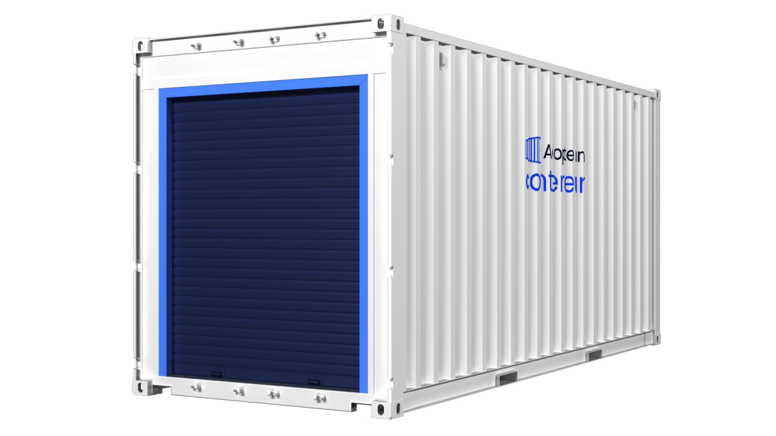 Container 20 pieds équipé d'un rideau métallique