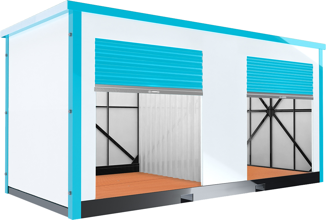 Box pour parc de self stockage 20 pies à portes enroulables