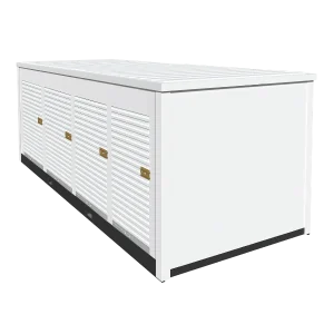 Conteneur 20 pieds compartimenté en 4 box de 3,7 m²