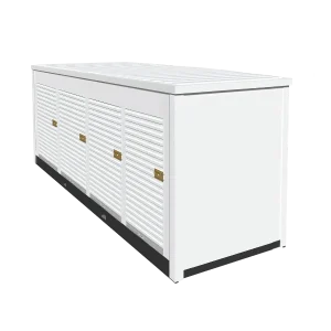 Conteneur 5 x 20 pieds compartimenté en 4 box de 2,3 m²