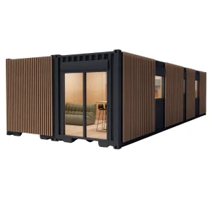 Studio T3 en container 53 m² habitables [2 chambres] avec bardage