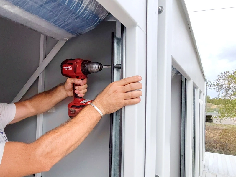 Porte enroulables Boxwell - fixation avec vis autoforeuses